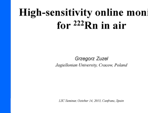 Taller sobre el Funcionamiento de un “Sistema de Monitorización y Análisis de Alta Sensibilidad de Rn-222 en el Aire” (14 de Octubre, 2015)
