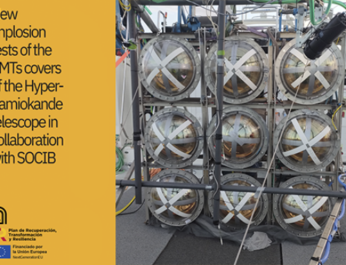 New implosion tests of the PMTs covers of the Hyper-Kamiokande telescope in collaboration with SOCIB